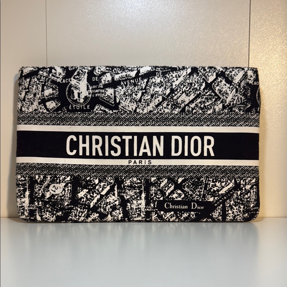 Christian Dior Black and White Beaute Pouch